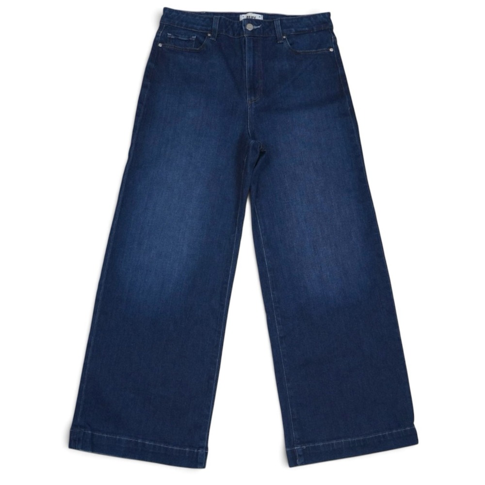 PAIGE Anessa Jeans Womens 31 The Disco High Rise Wide Leg Dark Wash Stretch